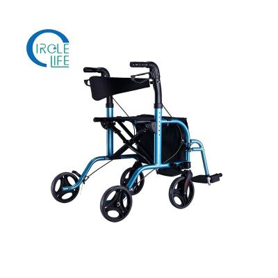 China Customized high quality portable foldable older medical wheelchair folding aluminum alloy light roller for sale