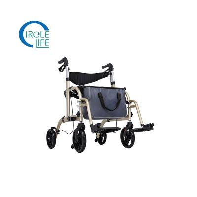 China Folding Walker Professional Custom Portable Walker Foldable Aluminum Alloy Wheelchair for sale