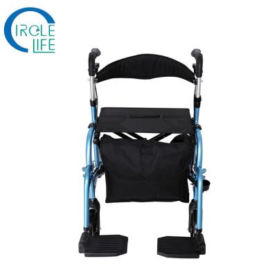 China Collapsible Fold Up Shopping Bag Folding Rollator Removable Lightweight Walker for sale