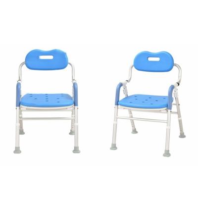 China Aluminum alloy + aluminum alloy plastic adjustable lightweight non-slip shower chair for the elderly in hospitals for the disabled for sale