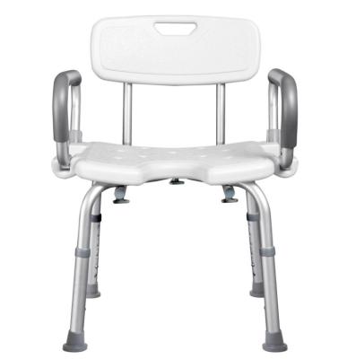 China Aluminum alloy+Aluminum alloy plastic indoor adjustable portable foldable non-slip bath chair for the elderly for sale