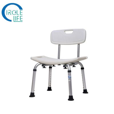 China Aluminum Alloy + Plastic Safety Shower Chair Adjustable Bathtub For Disabled for sale