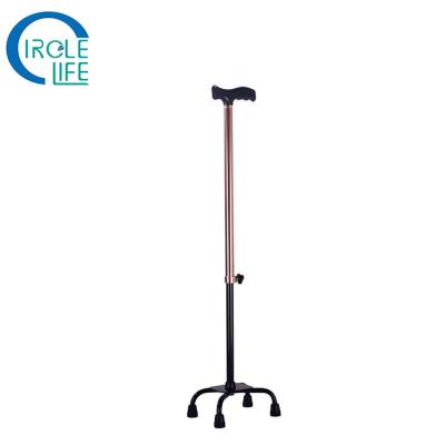 China Hot-selling adjustable folding canes portable aluminum cane adjustable multifunctional quadruped sturdy cane for sale