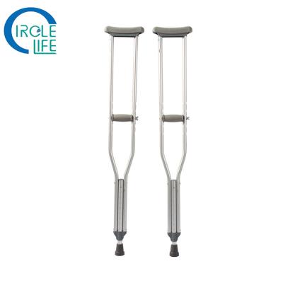 China Adjustable Folding Lightweight Adjustable Canes Aluminum Crutch With Armpit Pad And Handle for sale