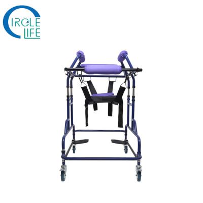 China High Carbon Steel Portable Medical Light Weight Aluminum Steel Upright Rollator for sale