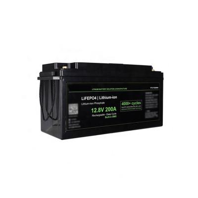 China BOATS 12v 200ah Lithium Lifepo4 Deep Cycle Battery 12v Llithium Ion Battery Solar Battery for sale