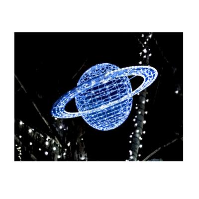 China Commercial Use Quality Super Night View Led Decoration Lights Three Dimensional Planet Outdoor Props for sale