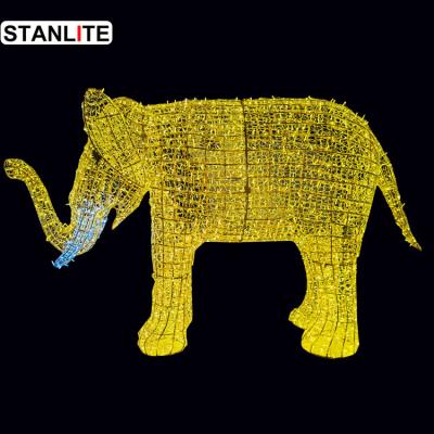 China High Quality Commercial Use LED Light Elephant Pattern Animal Light For Outdoor Decoration for sale