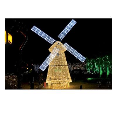 China Commercial Use New Product Dutch Windmill Led Lights Attractions Outdoor Night Decorative Lights for sale