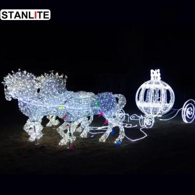 China Commercial Use Hot Sale Outdoor Decoration Large Paris Carriage Pattern Light for sale