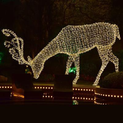 China Commercial Use Walmart Christmas Pattern Lights Outdoor Commercial Led Snowman Deer Pattern Light for sale