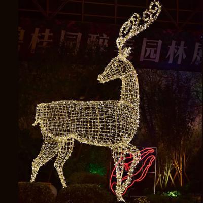 China 2022 Commercial Use New Product LED Deer Light Lighting Decoration Led 2D Pattern 3D Animal Decorative Lighting Christmas for sale