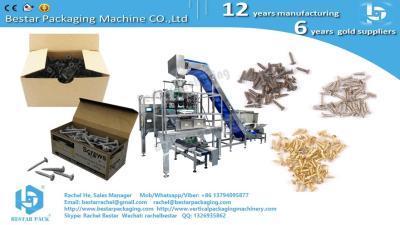 China 250g screw nails weighing and packing in box automatic filling line for sale