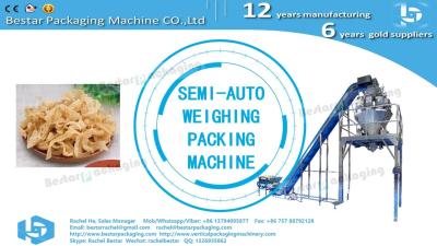 China Semi-auto weighing packing machine for dried bean curd, dried tofu for sale