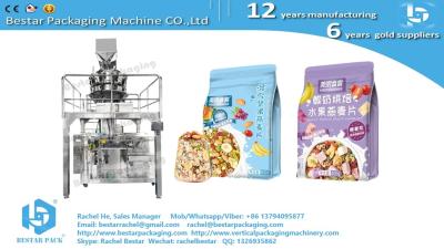 China Instant oatmeal mixing fruits nuts zipper pouch customized doypack packaging machine for sale