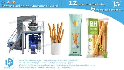 China Breadsticks automatic weighing and pillow bag packing machine for sale