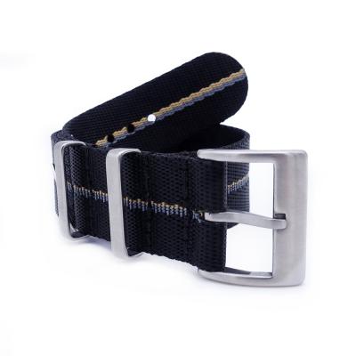 China Wholesale PEITONG Fabric Emboss Stripe 20mm NATO Nylon 22mm Watch Straps For Watch for sale