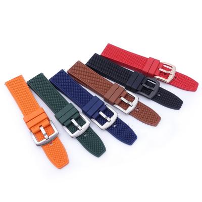 China Sport / Luxury Rubber 24mm Vulcanized Rubber Strap / Qucik Watch Bands 20mm 22mm New Model FKM Fluorine Release for sale