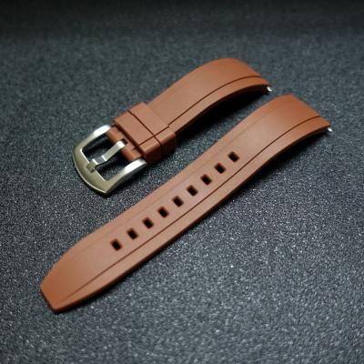 China Sport/Luxury Rubber Two-Piece 22mm Strap/Qucik Release New Fluorine Watch Silicone Band 20mm FKM Watchband for sale