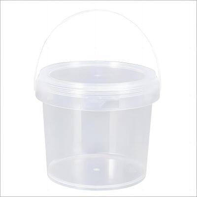 China Recyclable custom transparent or clear plastic bucket food grade and 500ml plastic buckets and 8 liter plastic bucket mold for sale