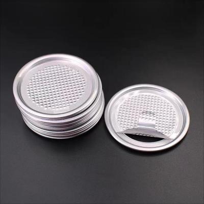 China Non-Refillable Hot Sealing High Quality Peel Off Aluminum Seal Lid Aluminum Foil And Peel Off Lid And Round Easy Open Metal Tin Can Peel Off Lid for sale