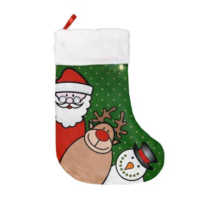 China Classic Christmas Stocking Santa Claus Socks Unisex Vintage Christamas Home Decor Style Decoration New For Sublimetion for sale