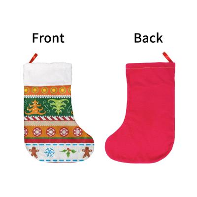 China Fashionable Christamas Mini Children Village Decoration Stocking Home Decor for Sublimetion Christmas Stockings for sale