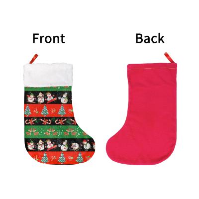 China Christamas Home Decor Customied Diy Christmas Stocking Gift Tags Stocking Sublimation Xmas Socks With Best Quality for sale