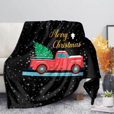 China Funny Small Christmas Decoration Anti-Static Flannel Throw Fleece Blanket Blankets Manufacturer Trends 2021 For Home for sale