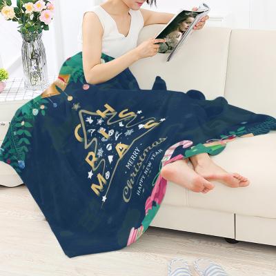 China New Modern Design Camping Anti Dust Mites Christmas Decoration Knitted Knitted Throw Custom Woven Blanket For Home And Hospital for sale