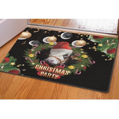 China Factory Sublimation 4x6 Hot Sale 4x6 Shoe Washable Home Mat Rubber Outdoor Door Mat Christmas With Fair Price for sale