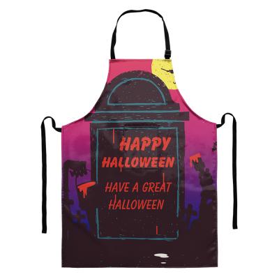 China Eco-Friendly Newcomer Have A Great Halloween Kitchen Aprons Personalized Printed Aprons Sleeveless Household Cleaning Wholesale for sale