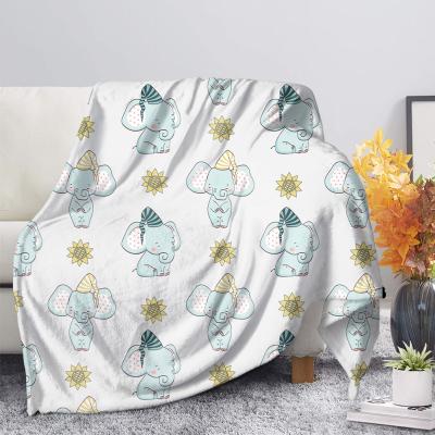 China Anti-static most fashionable blanket with logo blanket for winter sunflower print blanket for sale