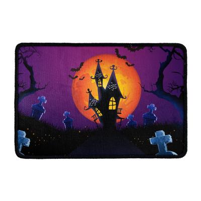 China Halloween Carnival Party Pattern Door Mats Custom Print Halloween Foot Mat Outdoor Indoor Bathroom Living Washable Room for sale