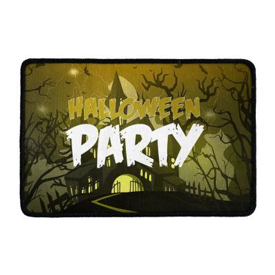 China Washable Party Theme Floor Mats Printing On Demand Halloween Outdoor Mat Indoor Holiday Design Door Mat for sale