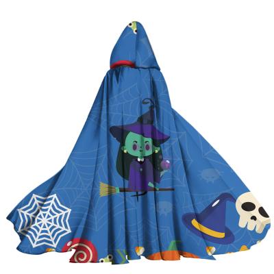 China Wholesale Customized High Quality Halloween Costume 2021 Hooded Kid Fancy Cloak Printing Cosplay Costume Party Cloak For Adults Sublimation for sale