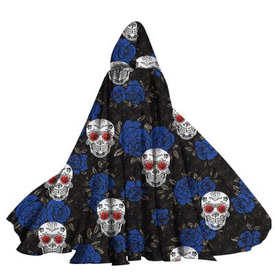 China High Quality Wholesale Customized Hooded Design 2021 Child Fancy Dress Cloak Halloween Cosplay Costume Party Cape For Family Sublimation for sale