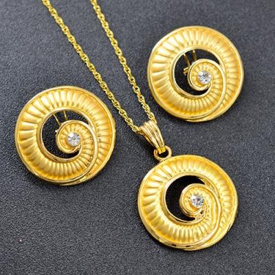 China Large Ethnic Women's High Quality Wedding Party Dubai Accessories For Women Combine Necklace Earring Sets for sale