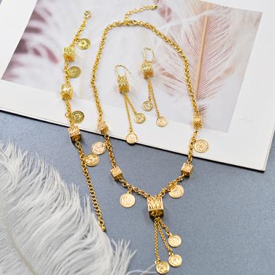 China CLASSIC Popular India Fashion Leaf Jewelry For Women With Gold Wedding High Quality Jewelry Set for sale