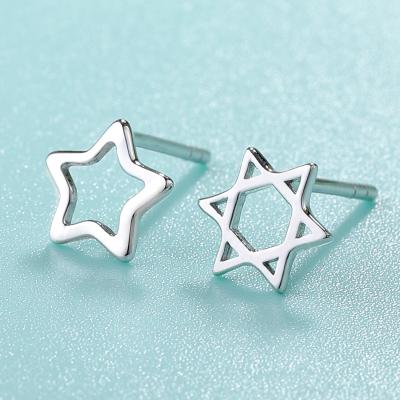 China Wholesale Women Wedding Party Jewelry Handmade BOHEMIA Star Stud Earrings 925 Sterling Silver for sale