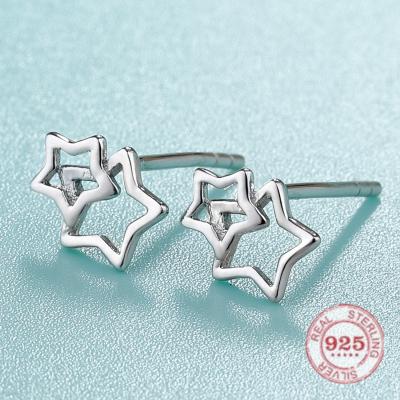 China Africa Star Jewelry Women Romantic Wedding Party 925 Sterling Silver Stud Earrings for sale