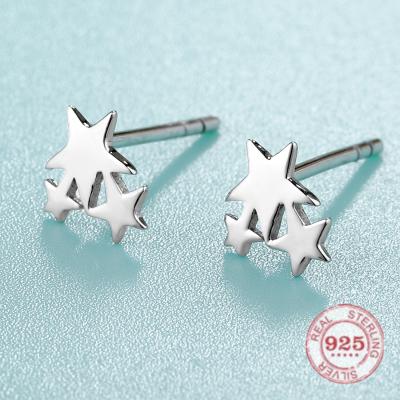 China Wholesale Women Wedding Party Jewelry Handmade BOHEMIA Star Stud Earrings 925 Sterling Silver for sale