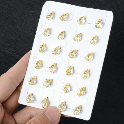 China Tiktok FASHIONABLE hot sale earrings crystal gold plated popular designer earrings brands for sale