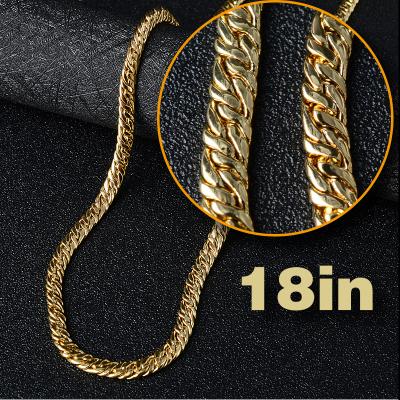 China Fashion High Quality Dubai Geometric Link Chain Necklace For Party Gift Gold Plated Choker Necklace for sale