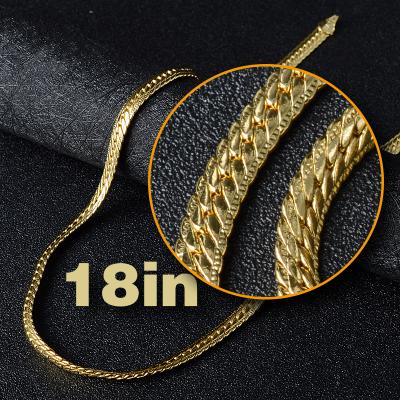 China High Quality Dubai Geometric Cuban Link Chain Necklace FASHION For Party Gift Gold Plated Trendy Necklaces for sale