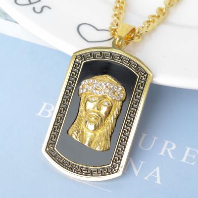 China Hiphop Zeadear Jewelry Hip Hop Jewelry Pendants Men Stainless Steel 18K Gold Plated Jesus Christ Pendant for sale