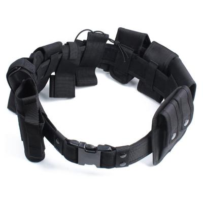 China Waist Combat Nylon Tactical Belt With Nylon Belts And 10 Ten Pocket Holder for sale