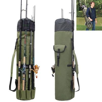 China UNIVERSAL HOT Fishing Bags Large Capacity Fishing Rod Holder Portable Fishing Rod Bag Reel Tools Storage Folding Angling Bag for sale