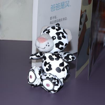 China Wholesale High Quality Gift Gift Custom Mirror Light Plush Stuffed Toys Mini Key Chain Leopard Plush Toy for sale