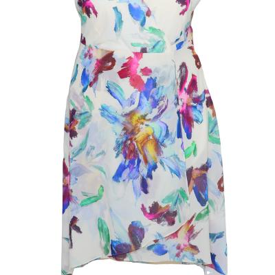 China 2021 high-waisted elegant and elegant women's summer anti-static sleeveless floral dresses for sale